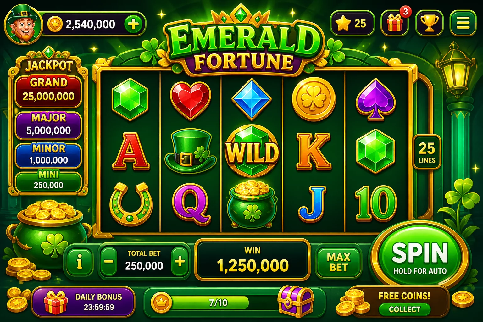 Slot Green Emerald
